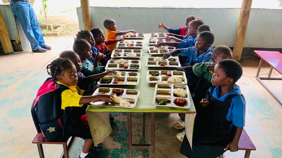 Photograph of Lusean Child's Trust Foundation support delivered at Miyombo Combined School