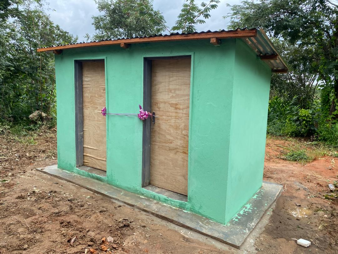 Newly built staff toilet facility at Lupili Primary School